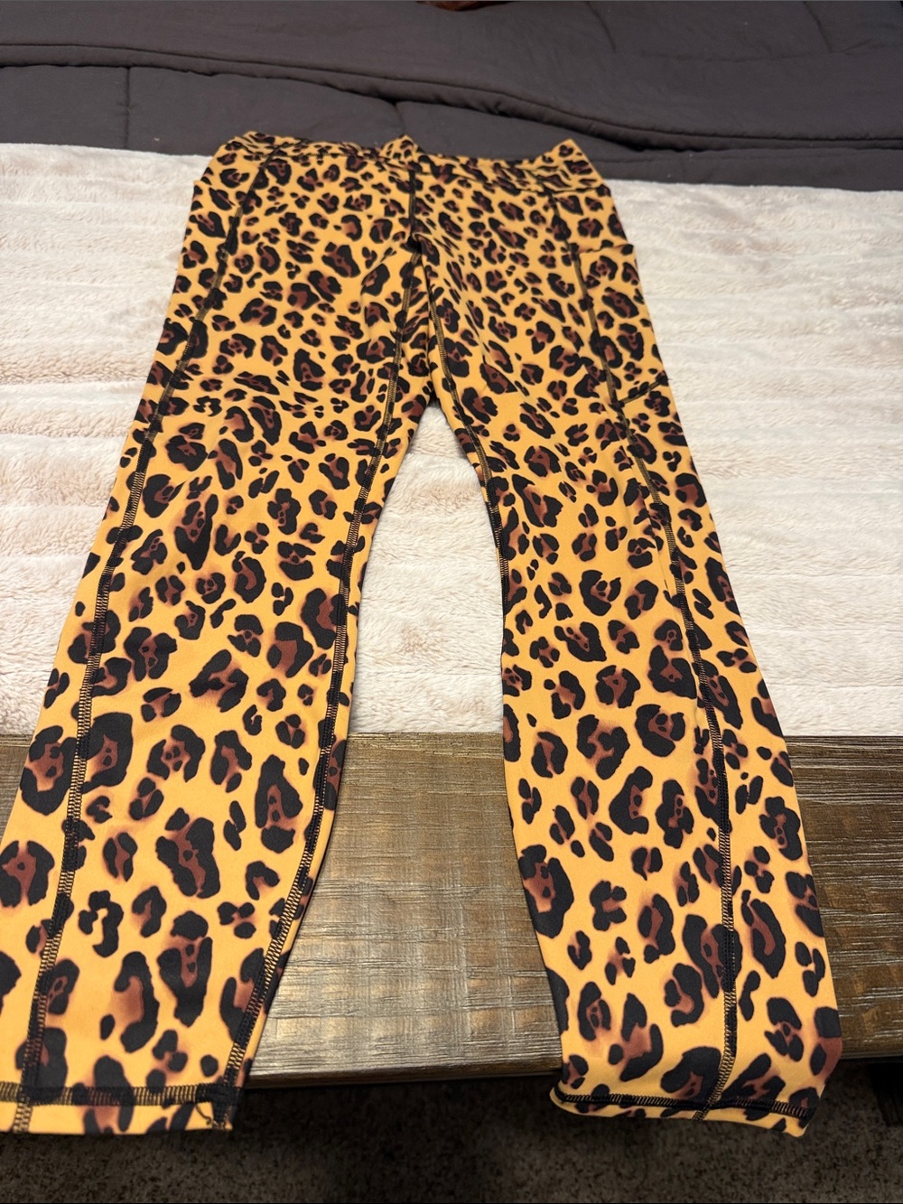 Fabletics Yellow Leopard Print Women's Leggings